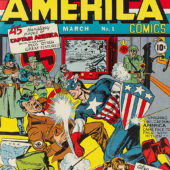 First Appearance of Superheroes Captain America and Bucky in Captain America Comics