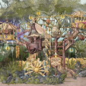Swiss Family Robinson Themed Adventureland Treehouse Public Opening