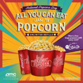 AMC Theatres Offering Unlimited Refills on National Popcorn Day