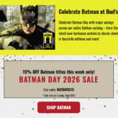 Celebrate Batman Day with 15% Off Batman Titles at Bud's Art Books